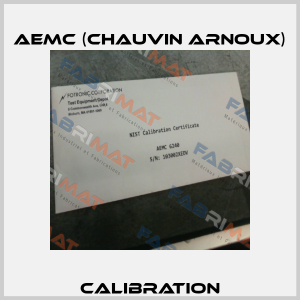 Calibration AEMC (Chauvin Arnoux)