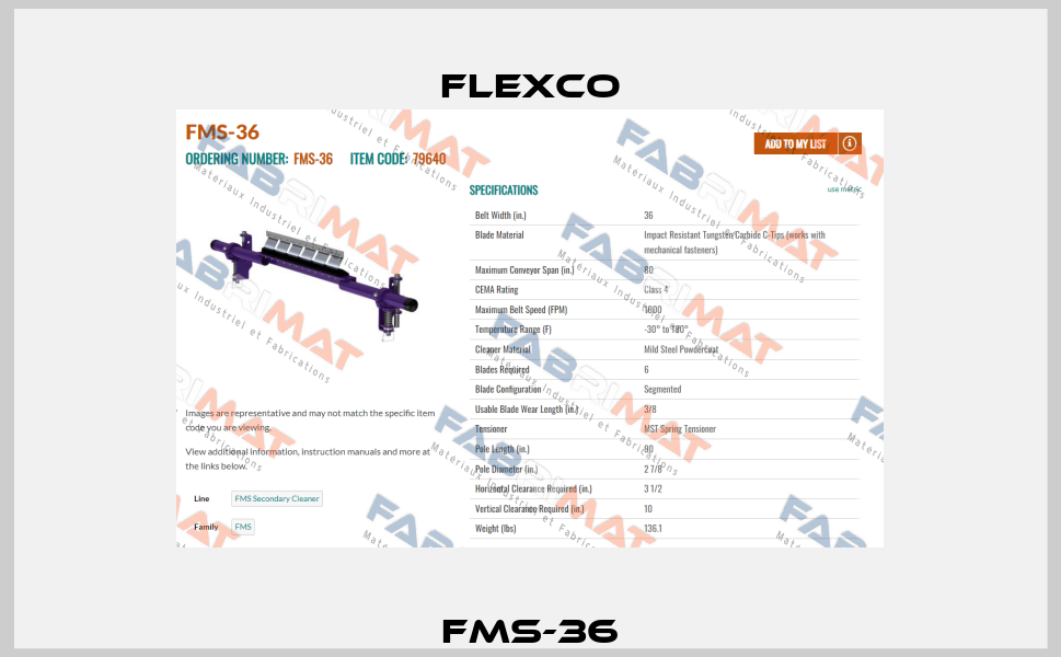FMS-36 Flexco