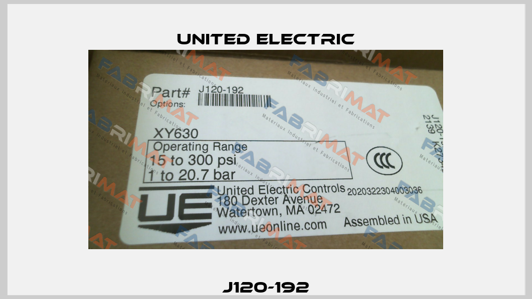 J120-192 United Electric