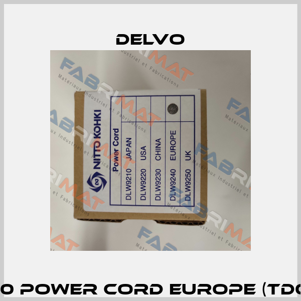 DLW9240 Power Cord Europe (TD08744-0) Delvo